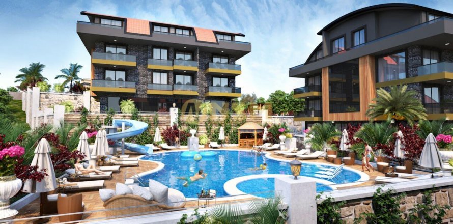 2+1 Lejlighed  i Alanya, Antalya, Tyrkiet Nr. 83888