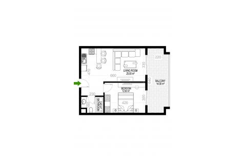 1+1 Wohnung in Yekta Kingdom Premium, Mahmutlar, Antalya, Türkei Nr. 224923