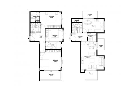 3+1 Penthäuser in Yekta Blue IV Residence, Mahmutlar, Antalya, Türkei Nr. 38858