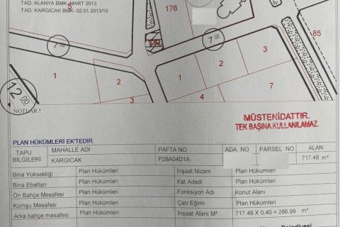 Land  in Kargicak, Alanya, Antalya, Türkei Nr. 42893 - 3