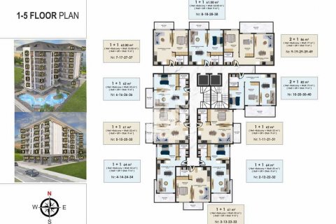 1+1 Wohnung  in Alanya, Antalya, Türkei Nr. 47059 - 14