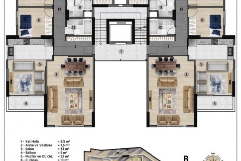 5+1 Wohnung  in Mersin, Türkei Nr. 50239 - 15