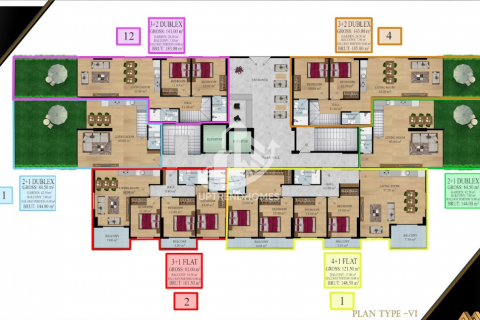 1+1 Wohnung  in Avsallar, Antalya, Türkei Nr. 31654 - 14