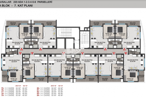 1+1 Wohnung  in Avsallar, Antalya, Türkei Nr. 47801 - 29