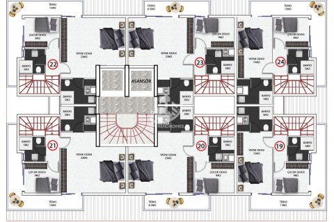 1+1 Wohnung  in Okurcalar, Alanya, Antalya, Türkei Nr. 42887 - 15