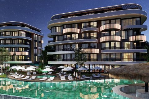 1+0 Wohnung in Residential complex in the Kestel area with beautiful views of the Mediterranean Sea, the Taurus Mountains and the ancient fortress of Alanya, Alanya, Antalya, Türkei Nr. 49659 - 1