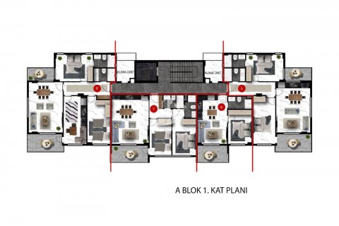 1+1 Wohnung  in Oba, Antalya, Türkei Nr. 49474 - 21