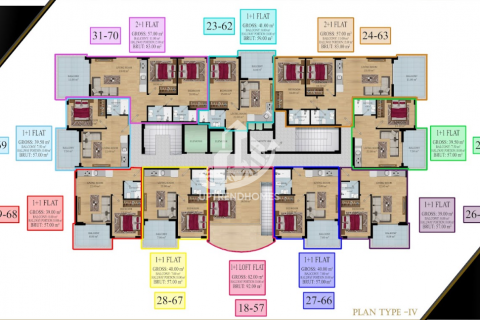 1+1 Wohnung  in Avsallar, Antalya, Türkei Nr. 31654 - 18