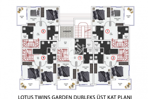 1+1 Wohnung  in Okurcalar, Alanya, Antalya, Türkei Nr. 46391 - 11