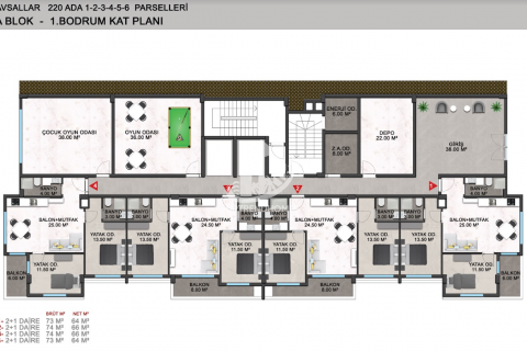 1+1 Wohnung  in Avsallar, Antalya, Türkei Nr. 47801 - 22