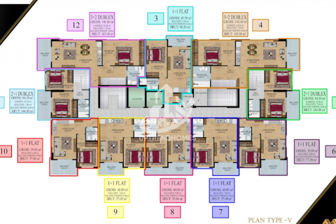 1+1 Wohnung  in Avsallar, Antalya, Türkei Nr. 31654 - 15