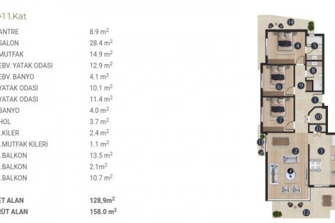 6+1 Villa  in Izmir, Türkei Nr. 52442 - 12