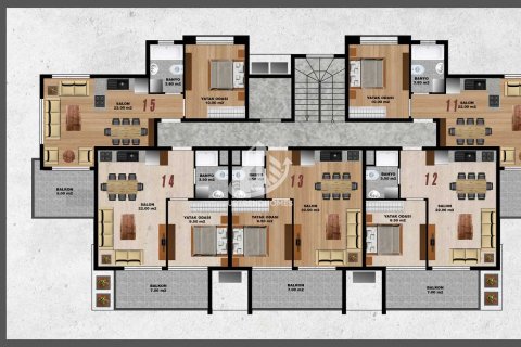 1+1 Wohnung  in Oba, Antalya, Türkei Nr. 52892 - 25