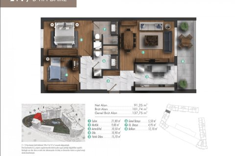 2+1 Wohnung  in Izmir, Türkei Nr. 52404 - 22