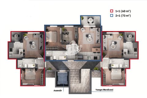 1+1 Wohnung  in Antalya, Türkei Nr. 50617 - 25