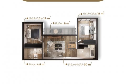 2+1 Wohnung  in Izmir, Türkei Nr. 52436 - 12