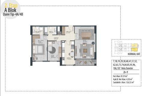 2+1 Wohnung  in Istanbul, Türkei Nr. 51424 - 21