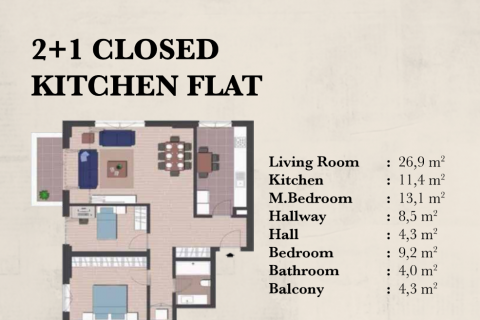 2+1 Wohnung  in Istanbul, Türkei Nr. 53802 - 15