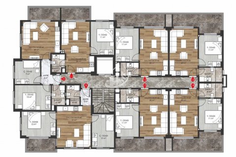 1+1 Wohnung  in Oba, Antalya, Türkei Nr. 51696 - 23