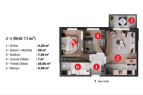 1+1 Wohnung  in Antalya, Türkei Nr. 50617 - 24