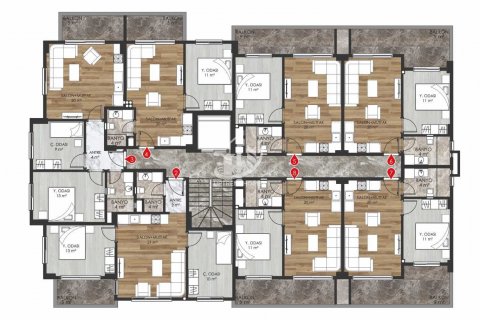 1+1 Wohnung  in Oba, Antalya, Türkei Nr. 51696 - 22