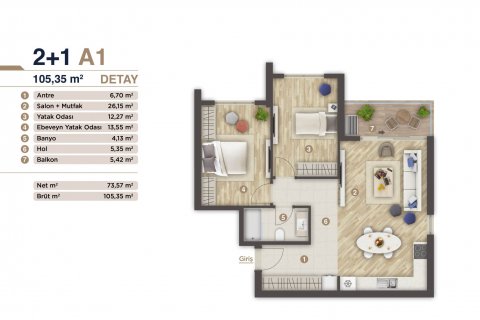 2+1 Wohnung  in Izmir, Türkei Nr. 52406 - 22