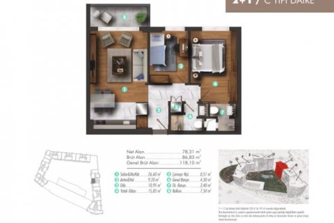 2+1 Wohnung  in Izmir, Türkei Nr. 52404 - 20