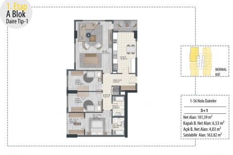 4+0 Wohnung  in Istanbul, Türkei Nr. 51425 - 23