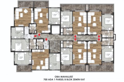 1+1 Wohnung  in Alanya, Antalya, Türkei Nr. 53968 - 15