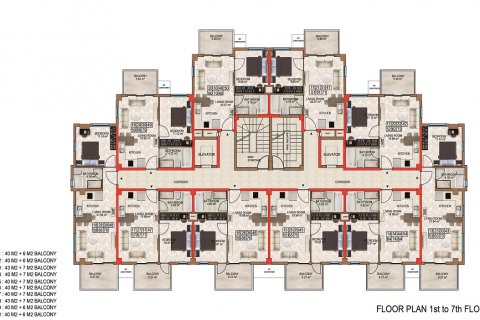 1+1 Wohnung  in Alanya, Antalya, Türkei Nr. 52519 - 19