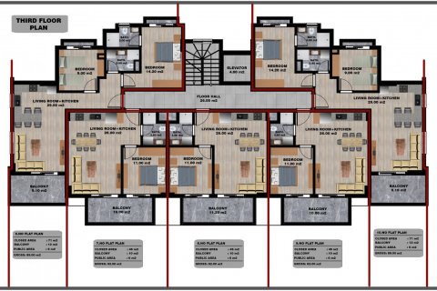 1+1 Wohnung  in Tosmur, Alanya, Antalya, Türkei Nr. 52524 - 18