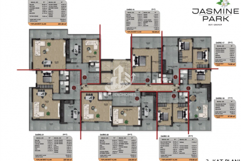 1+1 Wohnung  in Oba, Antalya, Türkei Nr. 47018 - 23