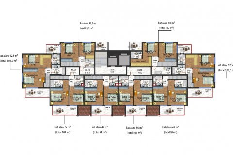 1+1 Wohnung  in Alanya, Antalya, Türkei Nr. 52419 - 20