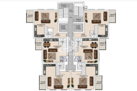 1+1 Wohnung  in Mahmutlar, Antalya, Türkei Nr. 43196 - 22