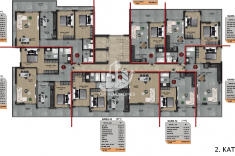 1+1 Wohnung  in Oba, Antalya, Türkei Nr. 47018 - 22