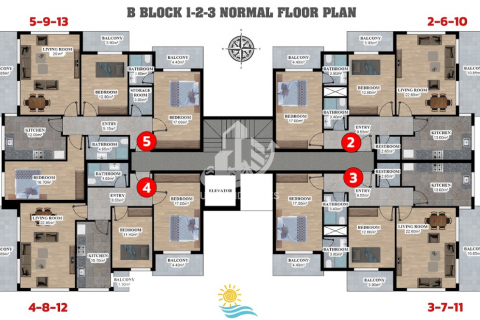 1+1 Wohnung  in Oba, Antalya, Türkei Nr. 47545 - 17