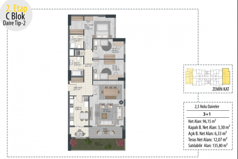 4+0 Wohnung  in Istanbul, Türkei Nr. 51425 - 24