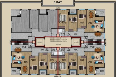 4+1 Wohnung  in Antalya, Türkei Nr. 53537 - 5