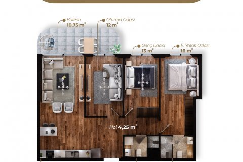 3+1 Wohnung  in Izmir, Türkei Nr. 52437 - 12