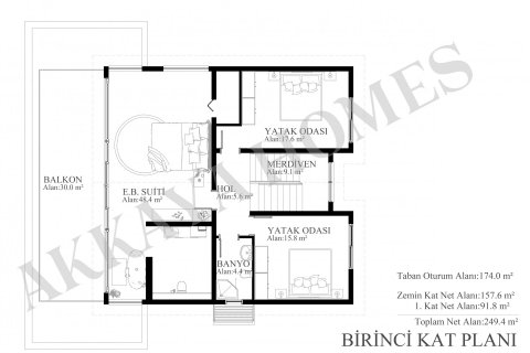 4+3 Villa  in Fethiye, Mugla, Türkei Nr. 54654 - 3