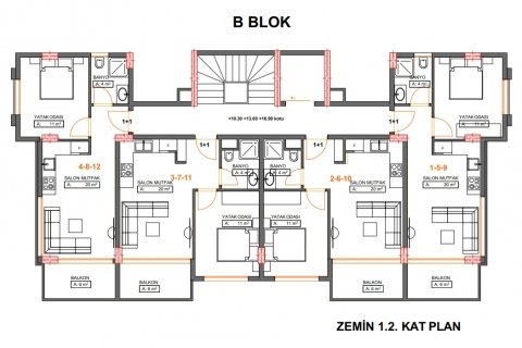 1+1 Wohnung  in Alanya, Antalya, Türkei Nr. 53969 - 10