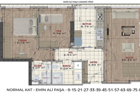 2+1 Wohnung in Koru Residence, Kadikoy, Istanbul, Türkei Nr. 62256 - 4