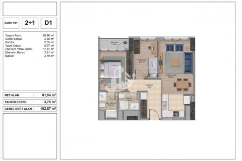 1+1 Wohnung  in Istanbul, Türkei Nr. 60266 - 29