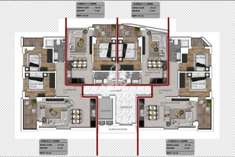 1+1 Wohnung  in Mahmutlar, Antalya, Türkei Nr. 64348 - 22