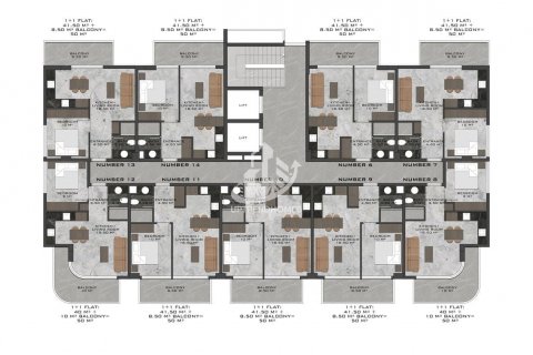 1+1 Wohnung  in Kestel, Antalya, Türkei Nr. 64631 - 17