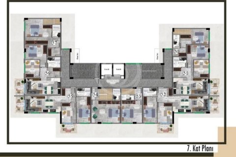 2+1 Wohnung in Dream Homes Forest (Аланья, Турция), Alanya, Antalya, Türkei Nr. 71321 - 23