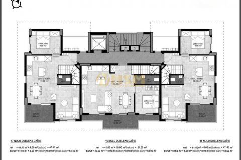 2+1 Wohnung  in Alanya, Antalya, Türkei Nr. 70406 - 2