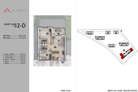 2+1 Wohnung  in Bodrum, Mugla, Türkei Nr. 68006 - 15