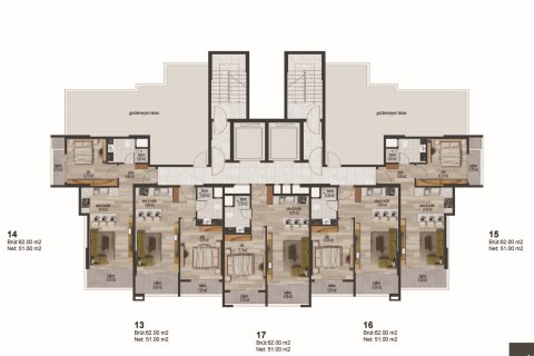 1+1 Wohnung  in Mersin, Türkei Nr. 82294 - 15