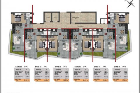 1+1 Bauprojekt  in Aydin, Alanya, Antalya, Türkei Nr. 79675 - 14